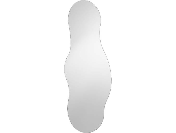 Wandspiegel SALESFEVER, transparent (klarglas), B:50cm H:110cm T:0,5cm, MDF, Spiegelglas, Spiegel, Wandspiegel, wellenförmig, organische Form