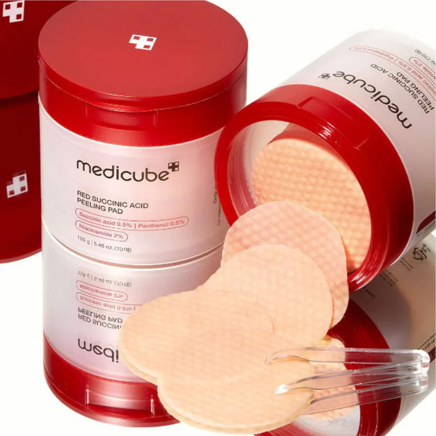 MEDICUBE Red Succinic Acid Peeling Pad 70pcs