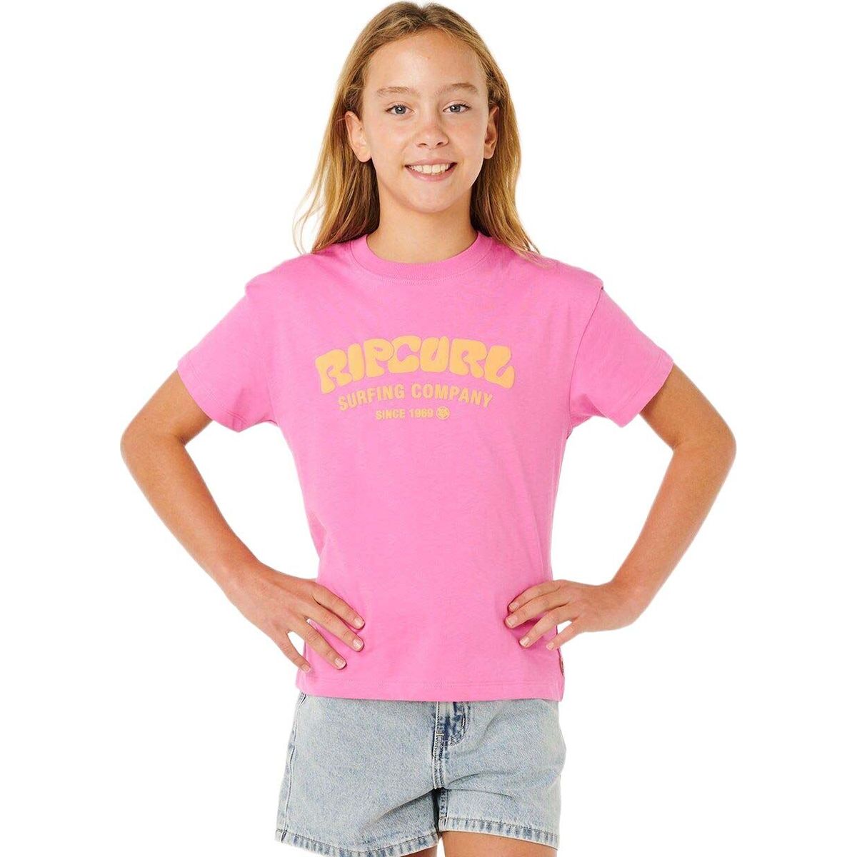 RipCurl Surf Puff Relaxed Tee- Girl super pink (4007) 14 03EGTE-4007-14