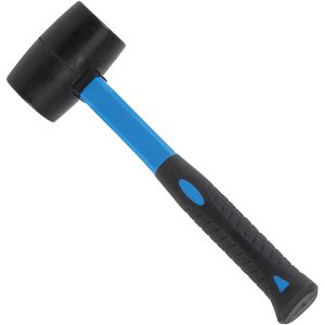 BGS-technic Gummihammer 1960, Kopf-Ø 50mm, 280g Kopfgewicht, schwarz, mit Fiberglasstiel