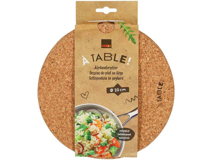 À Table! Korkuntersetzer rund 20cm 2 Stück