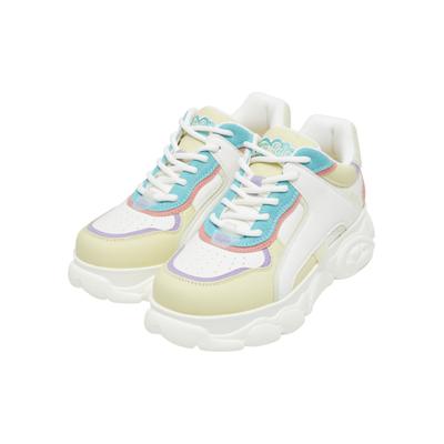 Trainingsschuh BUFFALO "Buffalo CLD ECHO", Damen, Gr. 37, bunt (gelb, lime, petrol), Polyurethan, Schuhe