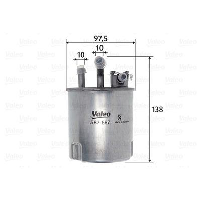 Valeo Kraftstofffilter [Hersteller-Nr. 587567] für Nissan