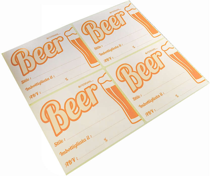 Polsinelli Étiquette adhésive pour les bouteilles de bière (100 pcs)