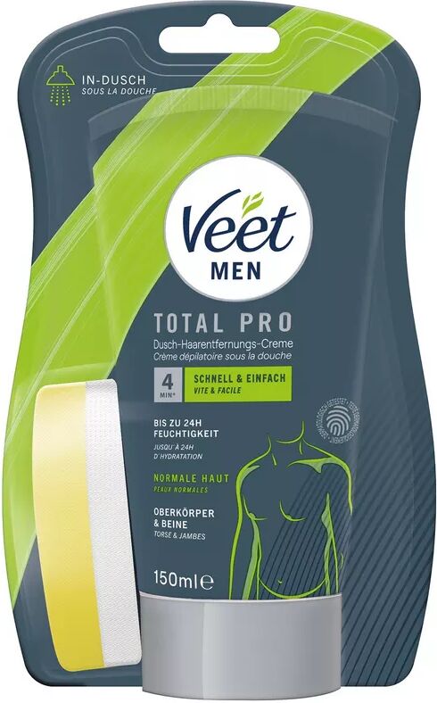 Veet - Men Dusch Creme Power Effect, Men Dusch - Normale Haut - Brust & Körper, 150  ml