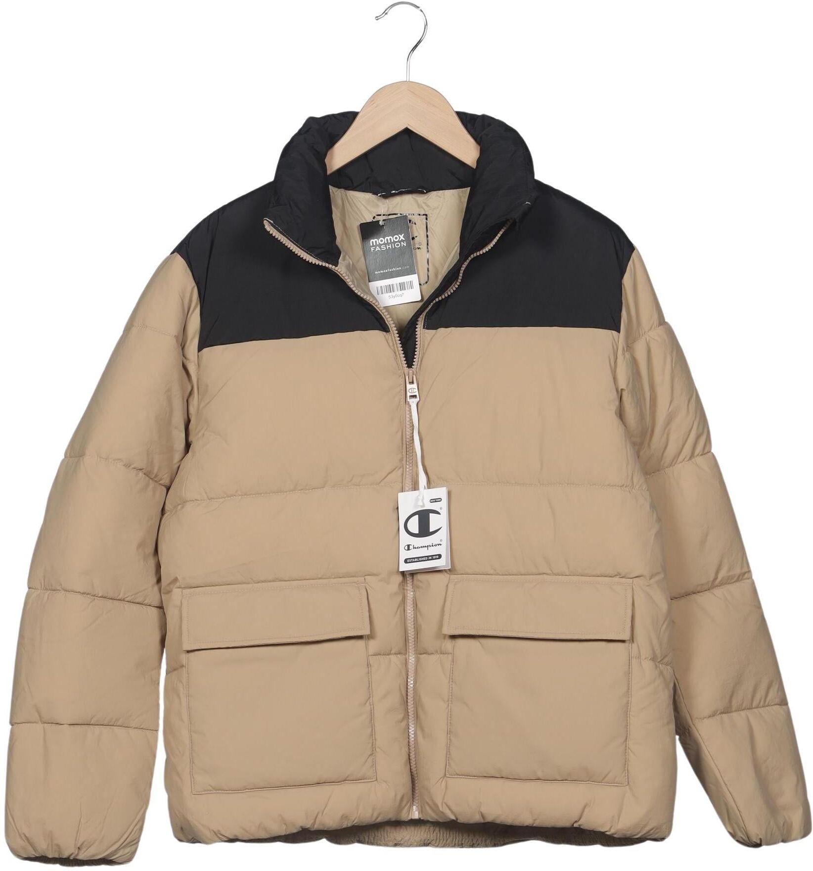 Champion Herren Jacke, Beige, Gr. L, Synthetik - Second Hand