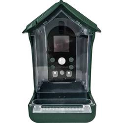 Berger & Schröter Futterhaus ES50BS 150 ml Vogel Grün, Grau mit Bewegungsmelder, Kamera, Speicherkarten-Slot, Solarpanel 1 St. ES50BS