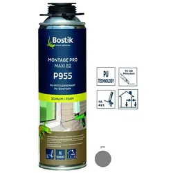 Bostik Montage Pro Maxi B2 P955 1K PU-Polyurethan Schaum 500ml NBS Dose grau