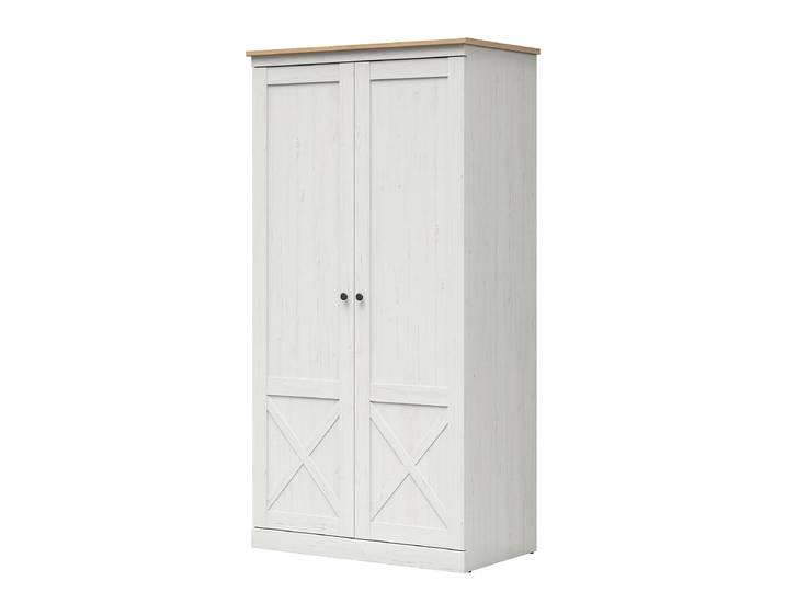 Drehtürenschrank - 103 cm 103 x 201 x 58cm Weiß