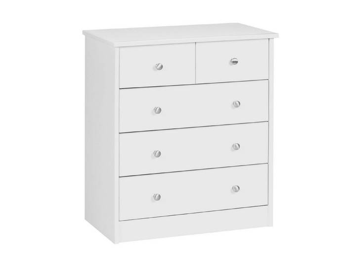tinkaro Kommode GANIMET Holz Highboard Weiß (1 St)