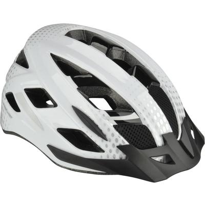 Fahrradhelm FISCHER FAHRRAD "Urban Lano L/XL" Gr. S, weiß, Helme, S/M Kopfumfang: 52cm - 59cm, Verstellbarer Innenring-System; mit beleuchtetem Innenring-System