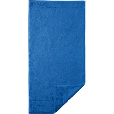 Badetuch EGERIA "Prestige", blau (kobaltblau), B:75cm L:160cm, Walkfrottee, Obermaterial: 100% Baumwolle, Handtücher, Badetuch, Uni Programm mit Streifenbordüre, SUPIMA Baumwolle
