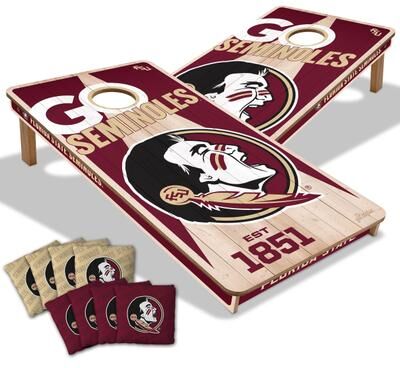 Skip's Garage Florida State Seminoles NCAA 2x4 Cornhole Board Set