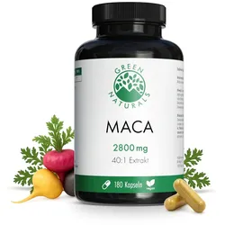 GREEN NATURALS Maca 2800mg hochdos.40:1 vegan Kps. 180 St