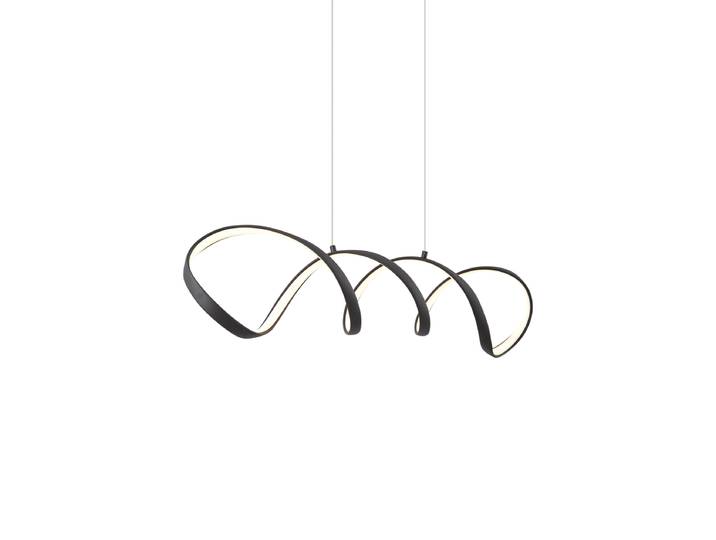 Suspension design noire 100 cm LED incluse à intensité variable
