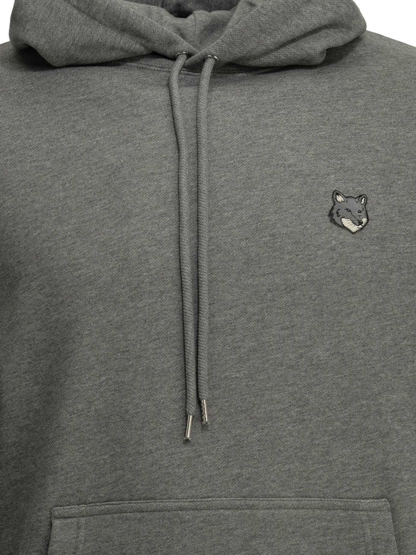 MAISON KITSUNÉ sweat à capuche homme gris Gris L