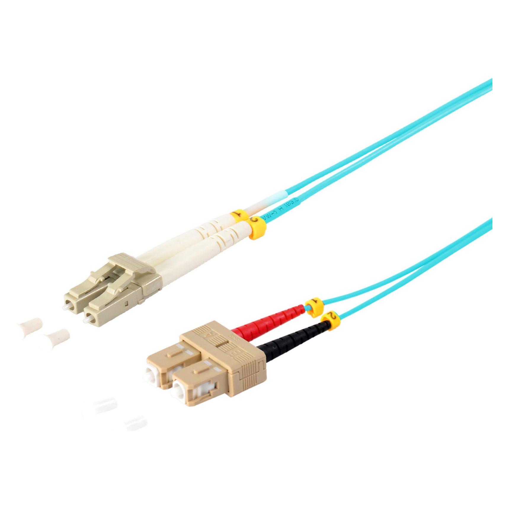 Shiverpeaks S/CONN maximum connectivity LWL-Duplex Patchkabel LC/SC 50/125µ, OM3, aqua, 1,0m (1 m) (77951/3)
