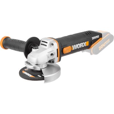 Akku-Winkelschleifer WORX "WX800.9", schwarz, B:7,2cm H:7,2cm T:28cm, Schleifmaschinen, einfach zum Schleifen & Schneiden, ohne Akku & Ladegerät