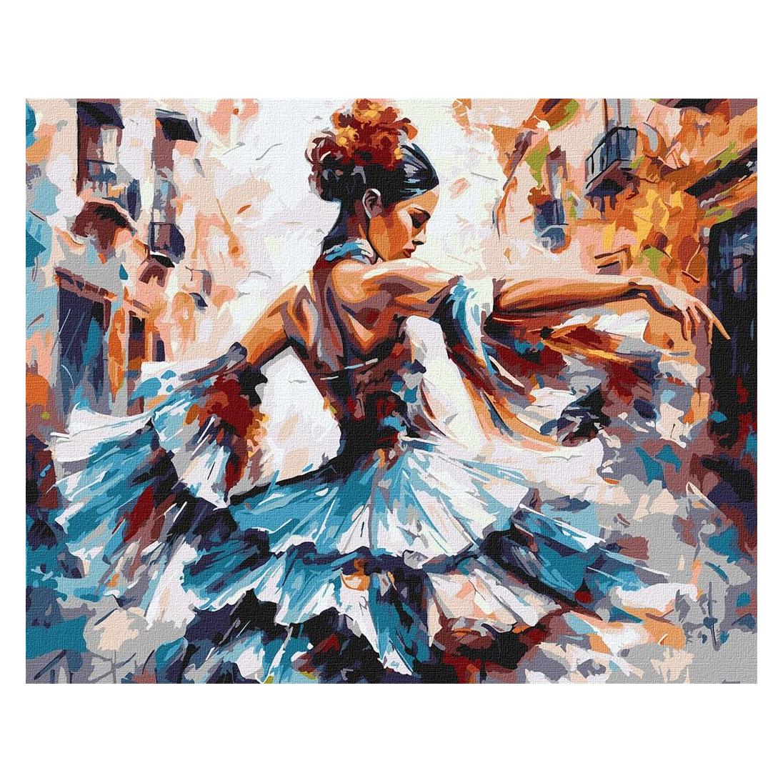 Ideyka Malen nach Zahlen - Tanzende Dame 40 x 50 cm (KHO8442)