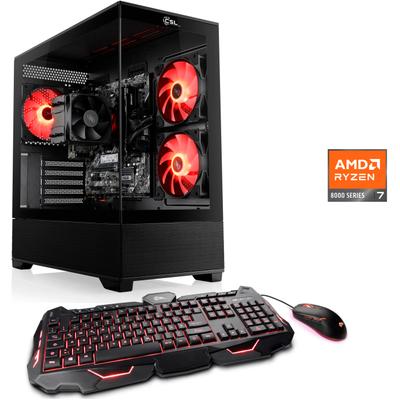 CSL Gaming-PC "AeroVision V24327", schwarz, Microsoft Windows 11 Home (64 Bit), 32 GB RAM 1.000 GB SSD, Desktop-PCs