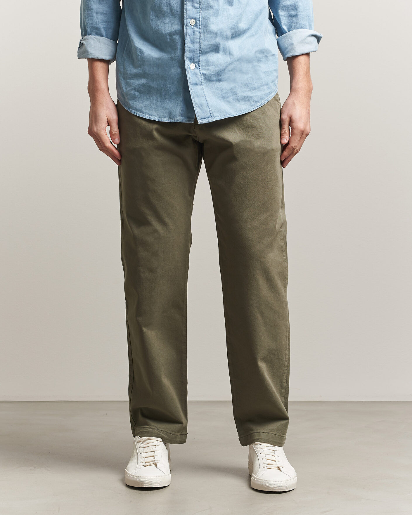 NN07 Aden Regular Fit Chinos Capers Green men W33L30 Grøn