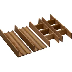 Hansgrohe IntraStoris Schubkasteninnenteilung Set 320, Nussbaum Dunkel, für Xevolos Waschtischunterschränke 1180/475 und 1180/550