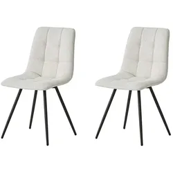 Stuhl 2er-Set   ¦ beige ¦ Maße (cm): B: 45 H: 85