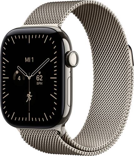 Apple Watch Series 12 GPS + Cellular 42mm Titangehäuse Milanese Loop Natur