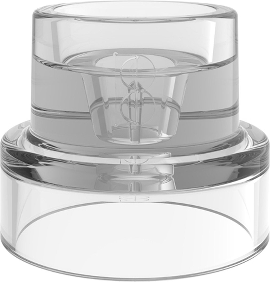 Bolsius 4 in 1 houder voor dinerkaars en waxinelicht, 3 stuks