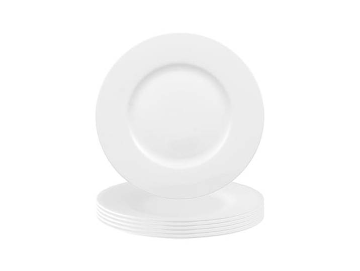Villeroy & Boch Anmut Frühstücksteller 6er Set, 22 cm, Dessertteller in klassischem Design, Schlicht & Elegant, Premium Bone Porcelain, Weiß