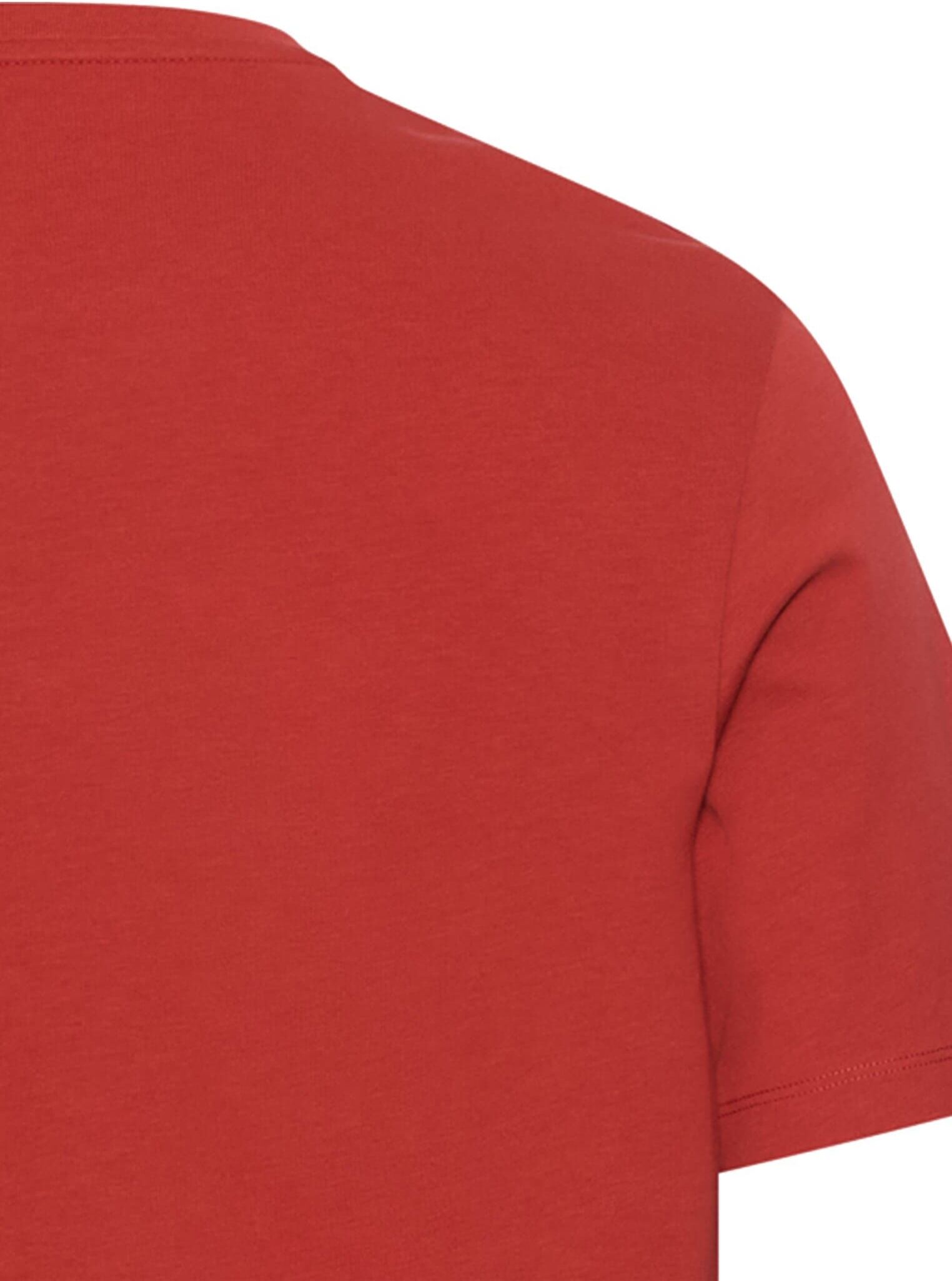 Kurzarmshirt CAMEL ACTIVE, Herren, Gr. 4XL, rot (terra rot), Jersey, Obermaterial: 71% Baumwolle, 25% Polyester, 4% Elasthan, unifarben, regular fit hüftbedeckend, Rundhals, abgesteppte Kante, Shirts Kurzarmshirt, Sommershirt - unifarben - mit Stretch ter