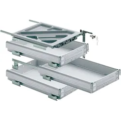 Hettich, Schreibtisch Accessoire, Teilauszug-Set