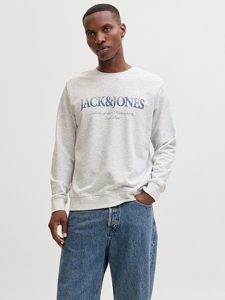 Jack & Jones Sweatshirt "Devin" in Silber - L