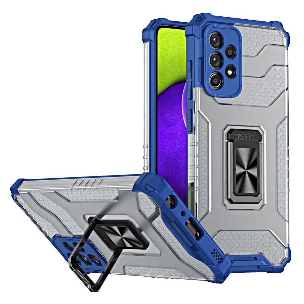 Hurtel Crystal Ring Case robuste Kickstand TPU/PC Panzer Handyhülle Hard Case für Samsung Galaxy A72 4G bla (Samsung Galaxy A72) (1404978613)