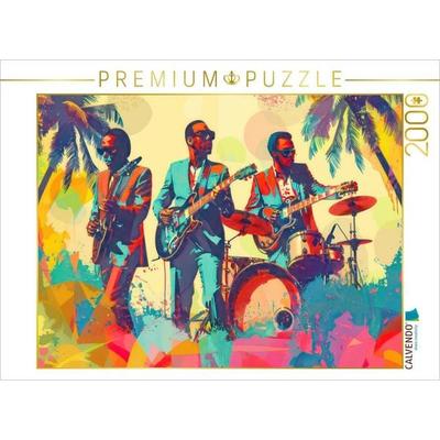 CALVENDO Puzzle Musiker im Pop-Art-Stil | 2000 Teile Lege-Größe 90x67cm Foto-Puzzle für glückliche Stunden