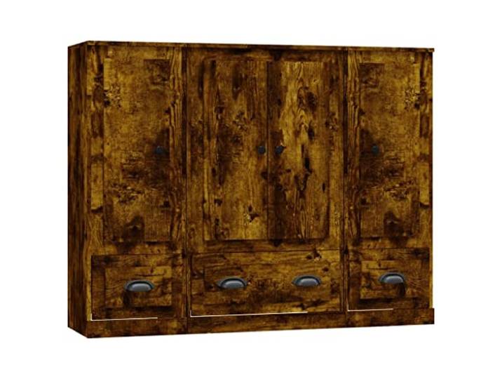 HGFDVCMR Highboard 3er Set Räuchereiche 132x35,5x103,5 cm Holzwerkstoff Elegantes 3-teiliges Beistellschrank Set für Wohnzimmer und Flur, bietet viel Platz und zeitloses Design.