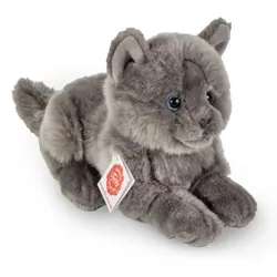 Teddy-Hermann - Plüschtier Kartäuser Katze liegend 20 cm