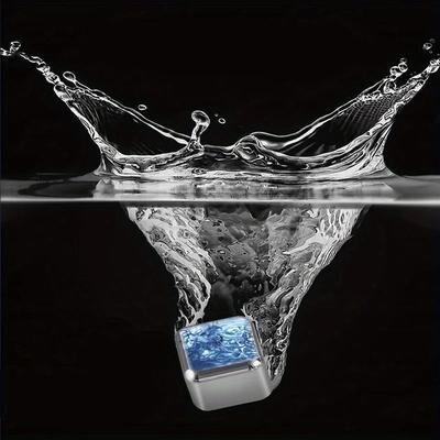 Uplift Treasures Stainless Steel Whiskey Stones Reusable Ice Cubes For Whisky, Beer & Wine (4 6 8 PCS) single Ice Cube
