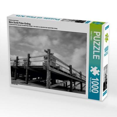 CALVENDO Puzzle Strandkorb-Podest | 1000 Teile Lege-Größe 64x48cm Foto-Puzzle für glückliche Stunden