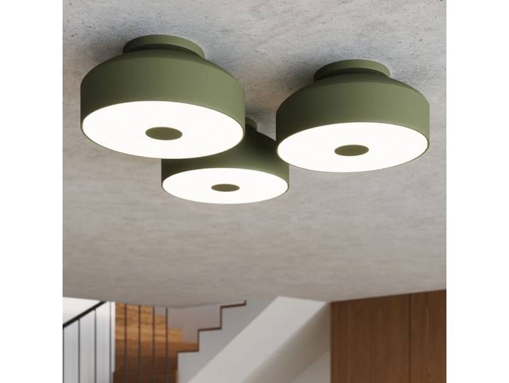 Plafonnier moderne verte à 4 lumières