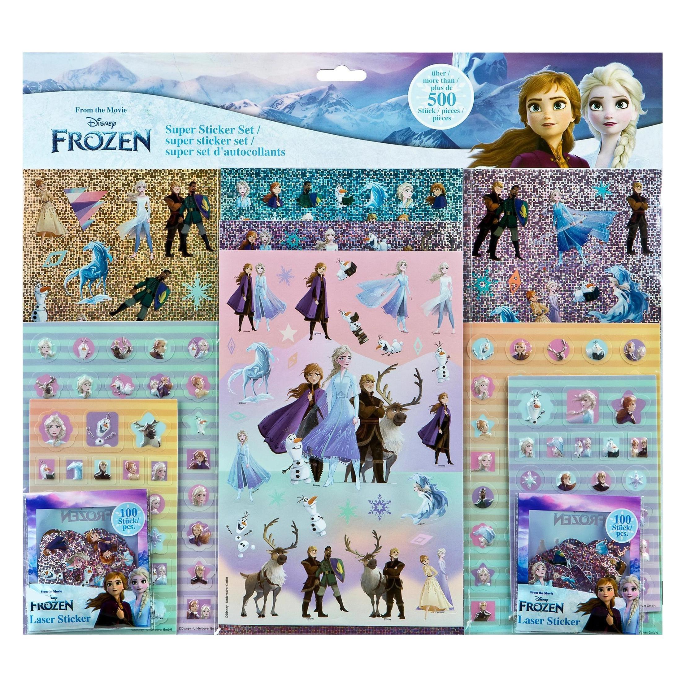 Undercover Motivsticker Disney Frozen 500 Stück, Motiv: Frozen (500 Sticker) (FRZX0034)