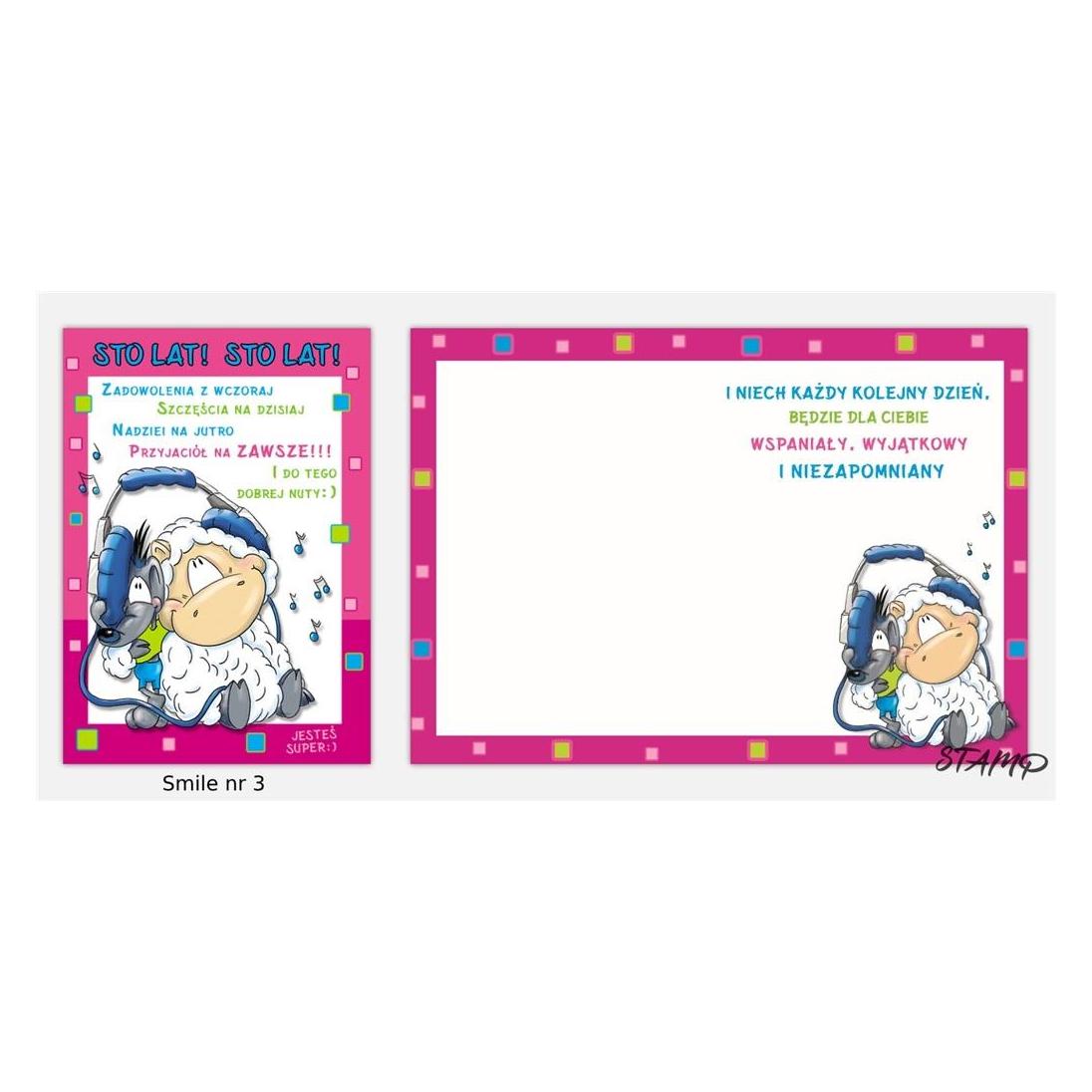 Stamp Smile B6 Karte + Umschlag Muster Nr. 03 (40946057)