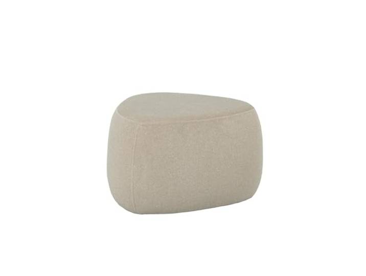GILDE Hocker Taburet aus Holz und Stoff - beige - Höhe 33cm x Breite 53cm - Sitzhocker - Sitzsack - Wohnzimmer