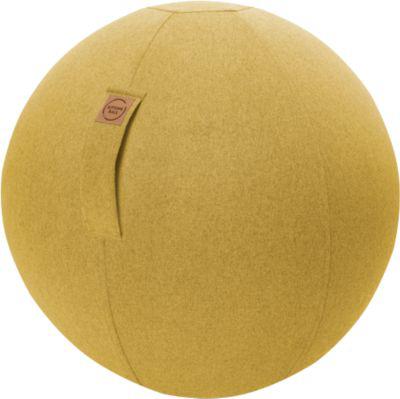 Sitzball FELT, Filzimitat 100% Polyester, waschbar, reißfest, Trageschlaufe, senf