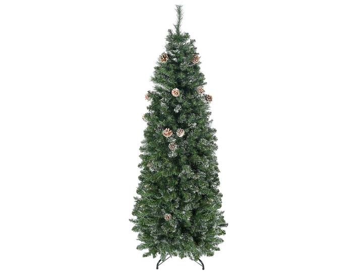 Sapin de noël artificiel enneigé h180 cm 618 branches 37 pommes de pin