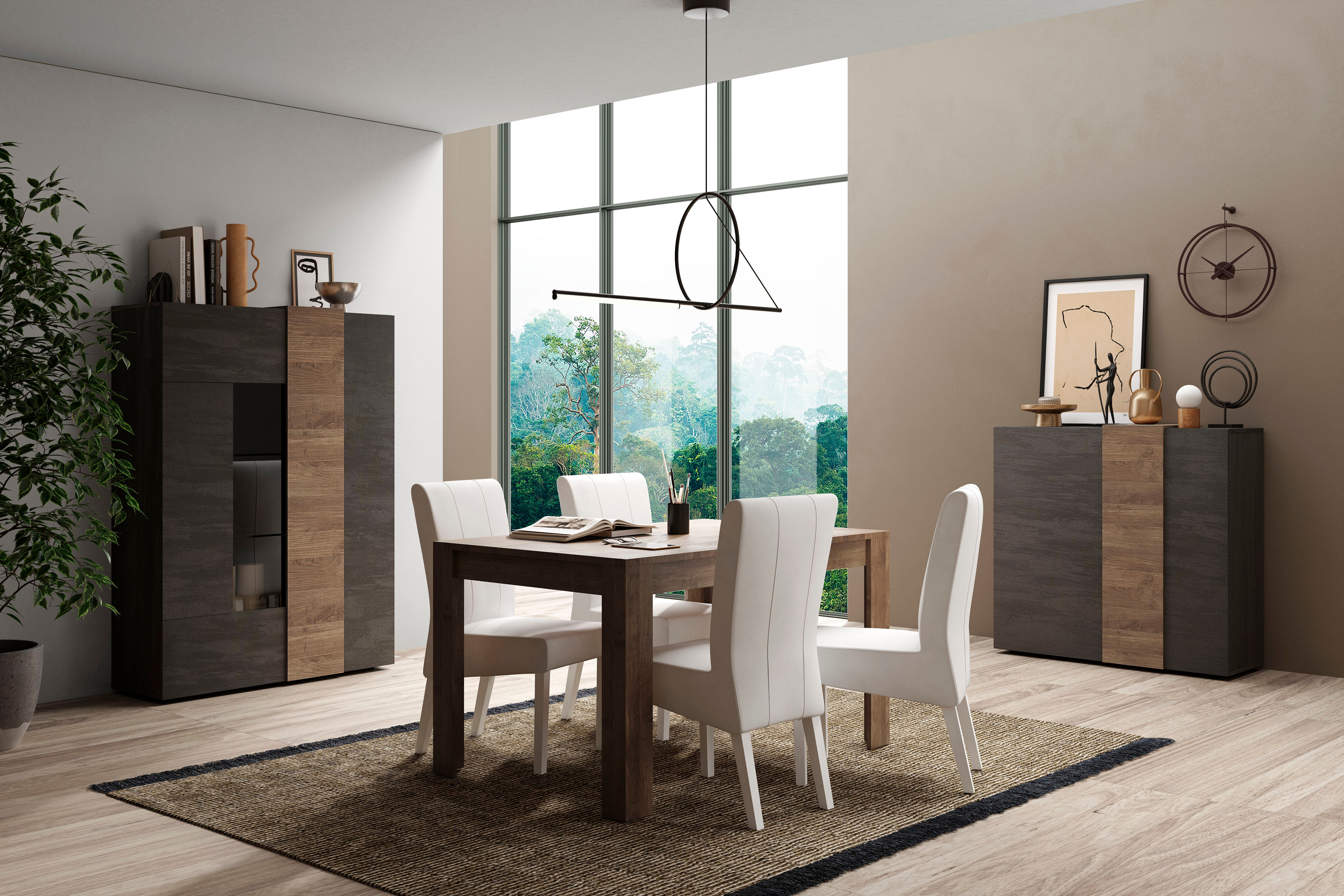 Esstisch HOME AFFAIRE "Rimini", braun (mercure nb holzstrukur, mercure nb holzstrukur, mercure nb holzstrukur), H:79cm, Tische, Esstisch, Breite 137, verlängerbar mercure nb holzstrukur, mercure nb holzstrukur, mercure nb holzstrukur B/H/T: 137cm x 79cm x