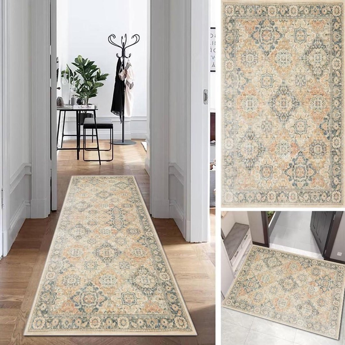 Vloerkleed Runner Vintage Marokko - Antislip en Wasbaar - 80 x 200 cm