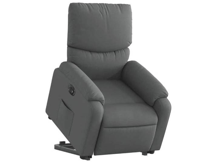 Fauteuil relax TV fonction de levage electrique tres confortable en tissu gris fonce DEC028352