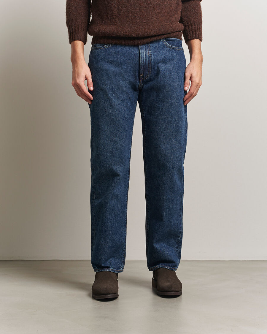 Levi's 555 Relaxed Straight Jeans Check The Score men W32L32 Blå