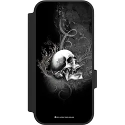Nivocase Klapphülle für Google Pixel 10 Handyhülle aus Kunst Leder NIVOflip schwarz Gothic Schädel (Google Pixel 10), Smartphone Hülle, Schwarz